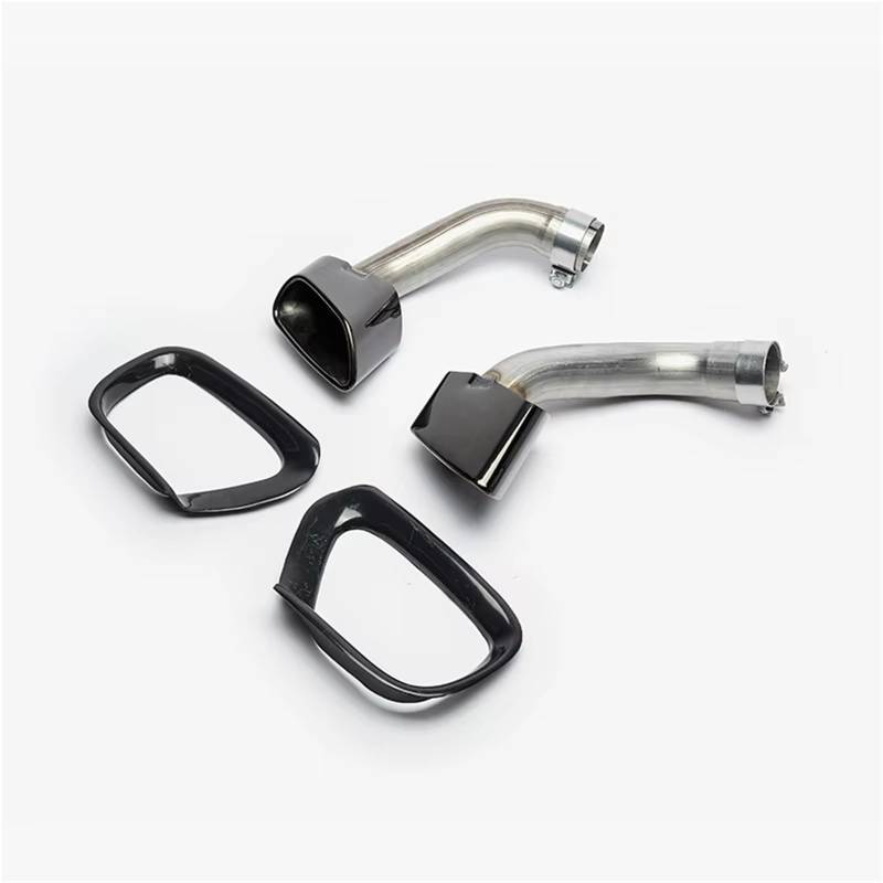 Auto Auspuff Endrohr Für X5 E70 2009–2011, Auto-Auspuffrohr, quadratisch, Schalldämpferspitze, Endrohr, 1 Set Auspuffspitze Auto Auspuffrohr(Schwarz) von Ropaix