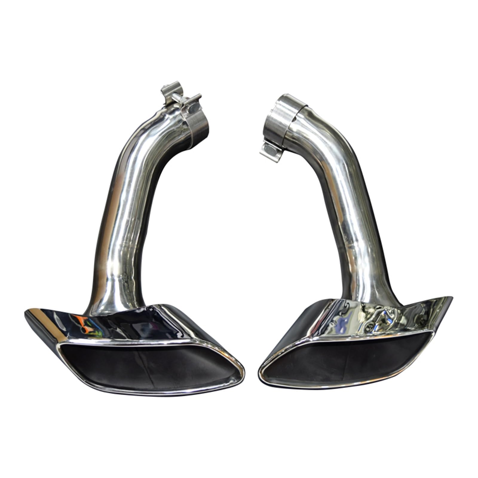 Auto Auspuff Endrohr Für X6 E71 V8 2008-2013 304 30 Auto Auspuffrohr Schalldämpfer Spitze Abdeckung Quadratische Endrohr Düse Auto Auspuff Spitze Auto Auspuffrohr(Silver Exhaust Tip) von Ropaix