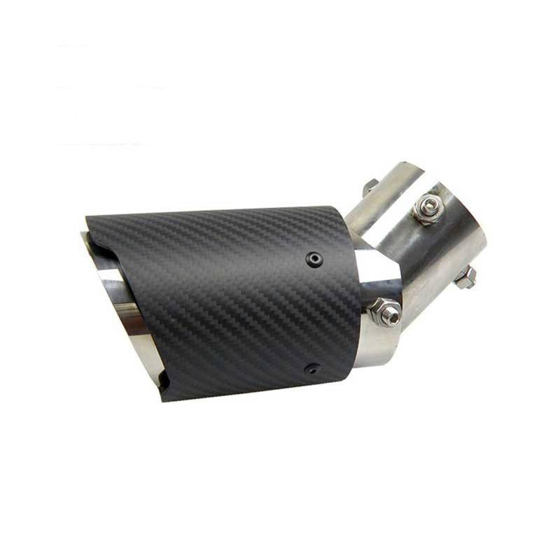 Auto Auspuff Endrohr Kohlefaser-Auto-Auspuffspitze, Schalldämpferspitze, Auspuffrohrspitze, Edelstahlrohr, Auto-Schalldämpfer-Endrohr Auto Auspuffrohr(C IN 63 Out 89) von Ropaix