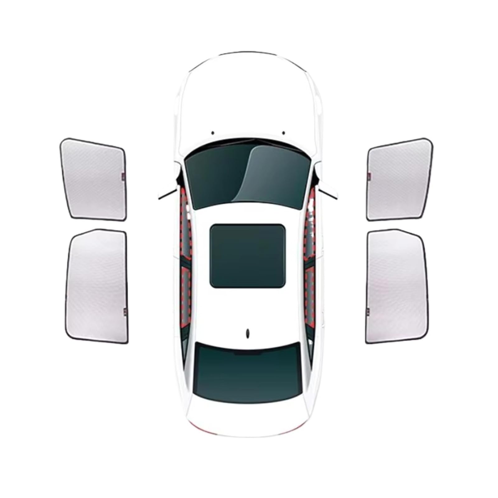 Ropaix Sonnenschutz Auto Für BYD Für Seal 2023 2024 Auto-Sonnenschutz UV-Schutz Vorhang Sonnenschutz Visier Frontscheibenabdeckung Schutz Privatsphäre Zubehör Frontscheibenabdeckung(4 X Car Door) von Ropaix