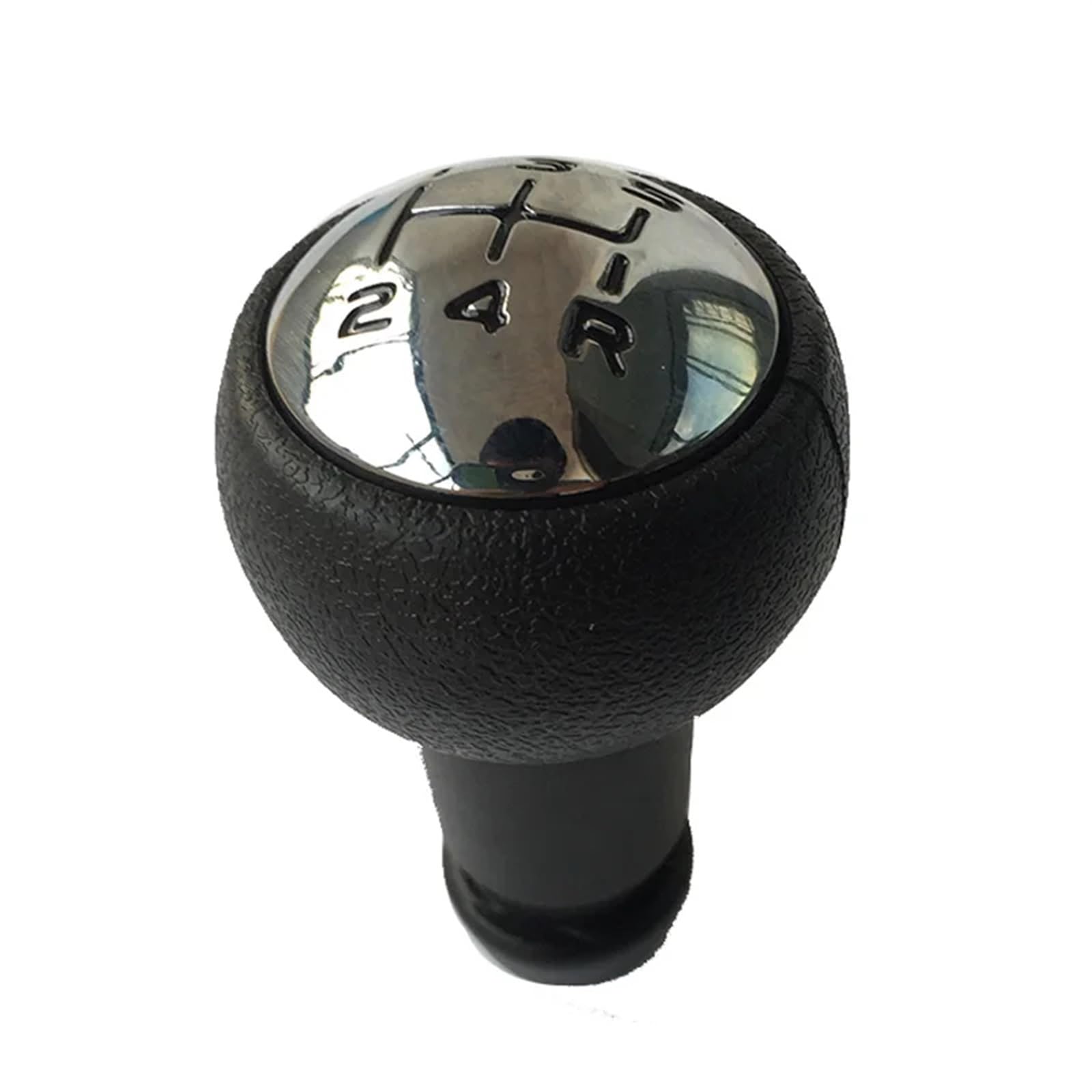SCHALTKNAUF KNOPF Für Citroen Für Berlingo III MK3 5-Gang Chrom & Leder Schaltknauf Schalthebelmanschette Schaltmanschette(5 Speed knob) von Ropaix