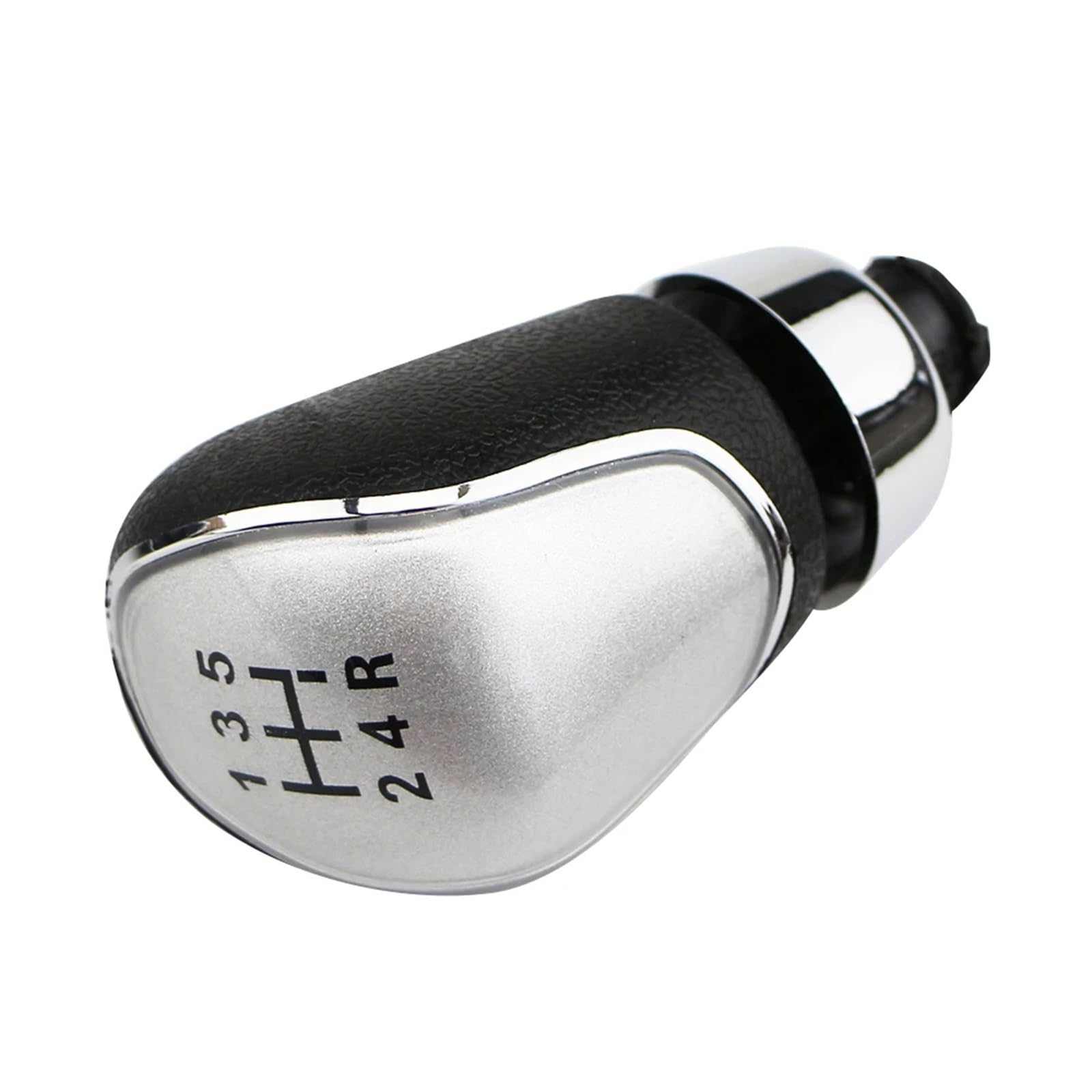 SCHALTKNAUF KNOPF Für Ford Für Fiesta MK7 2008-2015 Für Focus MK2 FL 2008-2011 5 6 Gang Schaltknauf Schaltmanschette(5 Speed Sliver) von Ropaix