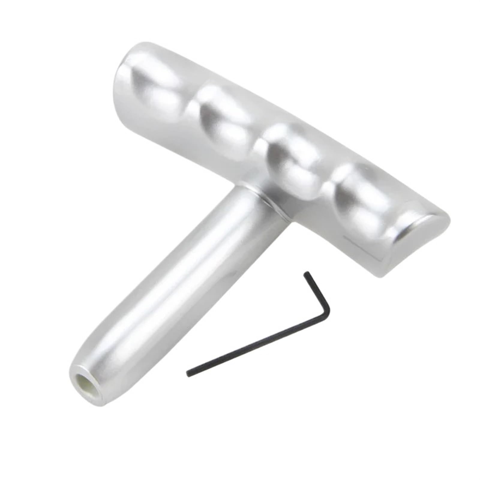 SCHALTKNAUF KNOPF Für Jeep Für Wrangler Für Kompass Für Liberty T-Griff Form Auto Getriebe Schalthebel Knopf Shifter Schwarz Schaltmanschette(Chrome) von Ropaix