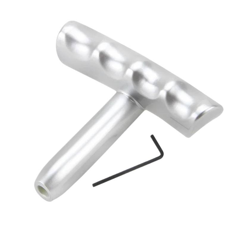 SCHALTKNAUF KNOPF Für Jeep Für Wrangler Für Kompass Für Liberty T-Griff Form Auto Getriebe Schalthebel Knopf Shifter Schwarz Schaltmanschette(Chrome) von Ropaix