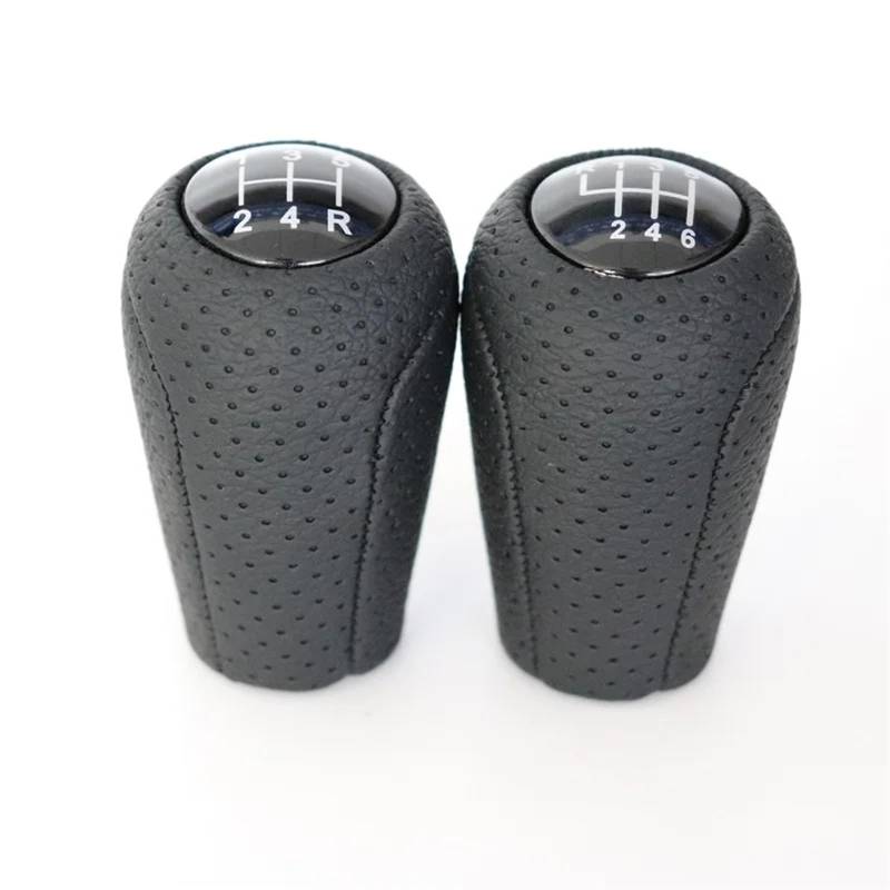 SCHALTKNAUF KNOPF Für Mazda 3 BK BL 5 CR CW 6 II GH CX-7 ER Für MX-5 NC III 23 MT Leder Headball Handball 5/6 Geschwindigkeit Schaltknauf Schaltmanschette(6-Speed) von Ropaix