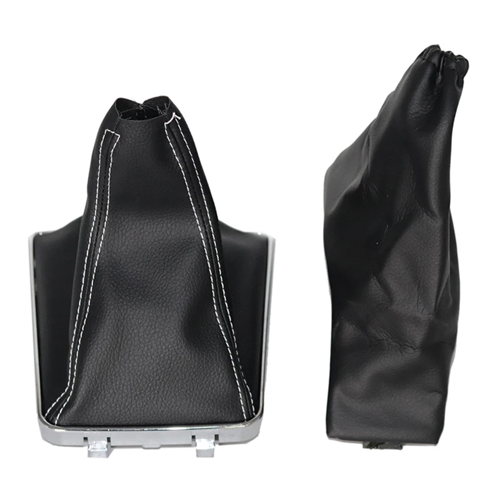 SCHALTKNAUF KNOPF Für Opel Für Astra H Handbremse Gamasche Schaltknauf Hebel Shifter Staub Jacke Hand Brems Gamasche Abdeckung Boot Schaltmanschette(White line Set) von Ropaix