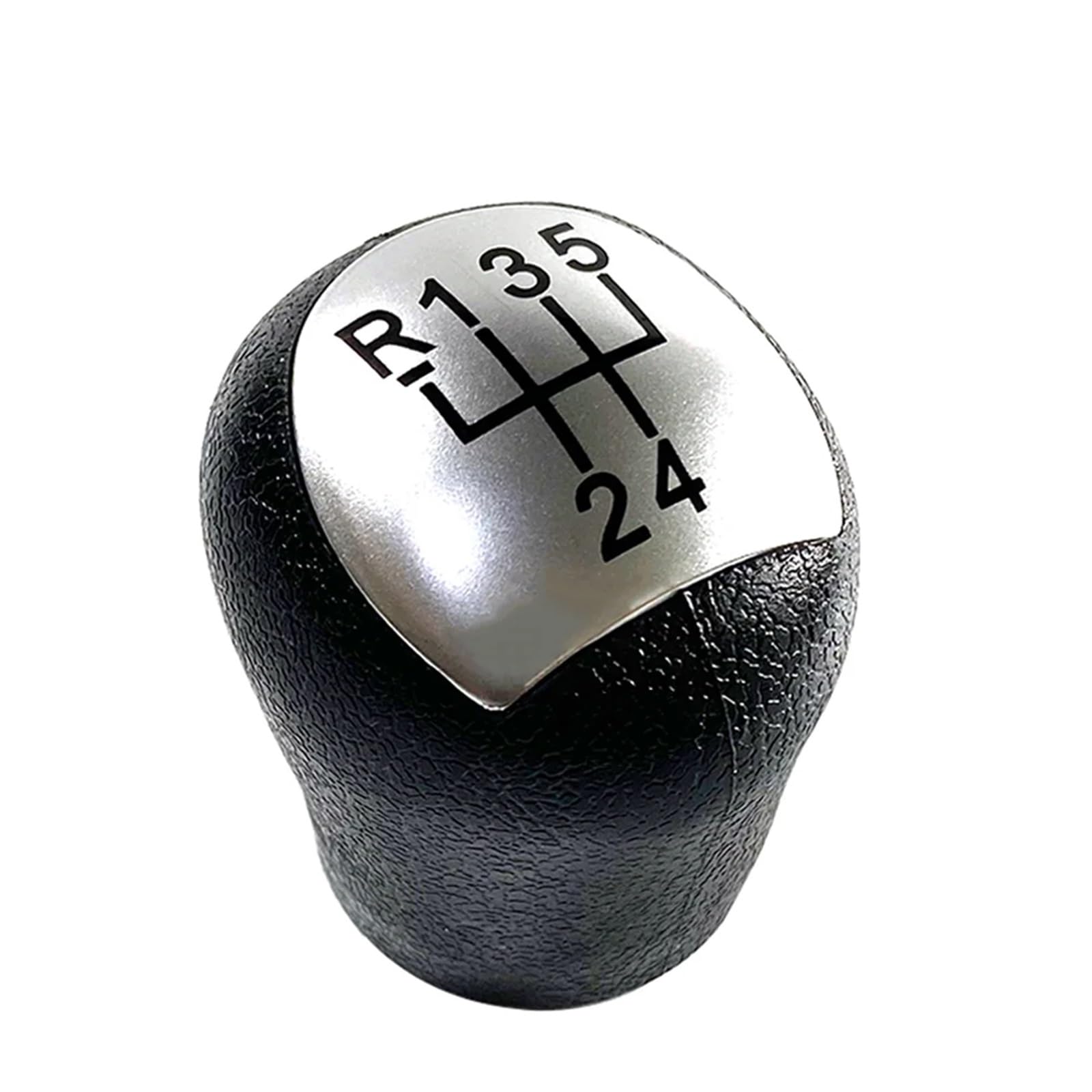SCHALTKNAUF KNOPF Für Twingo Für Scenic Für Megane Für Laguna Für Kangoo Für Clio II 2 MK2 172 18 Für Phase Auto Schaltknauf Hebel Shifter Stick Stift Kopf Schaltmanschette(Glossy Silver) von Ropaix