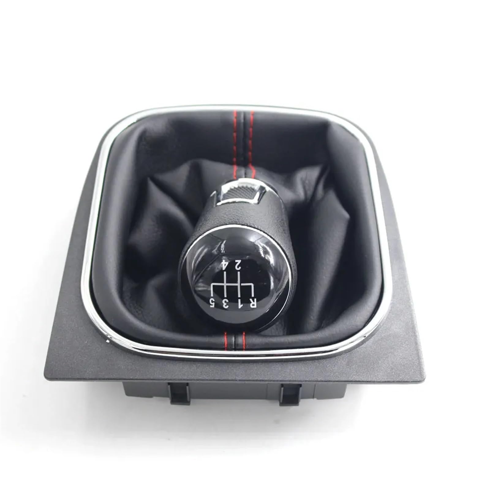 SCHALTKNAUF KNOPF Für VW Für Golf 5 6 MK5 Für GTI Für GTD R32 2004-2008 Manueller Schaltknauf Schalthebelmanschette Schaltmanschette(5 Speed red) von Ropaix