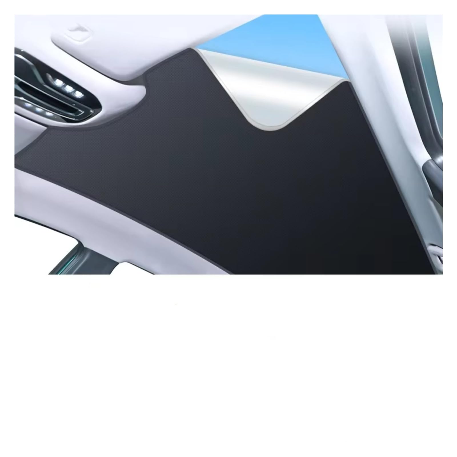 Sonnenschutz Auto Für Citroen C4 Für Grand Für Picasso 2015-2024 Wärmedämmung Dachfenster Aufkleber Auto Schiebedach Sonnenschirm Abdeckungen Frontscheibenabdeckung(Schwarz) von Ropaix