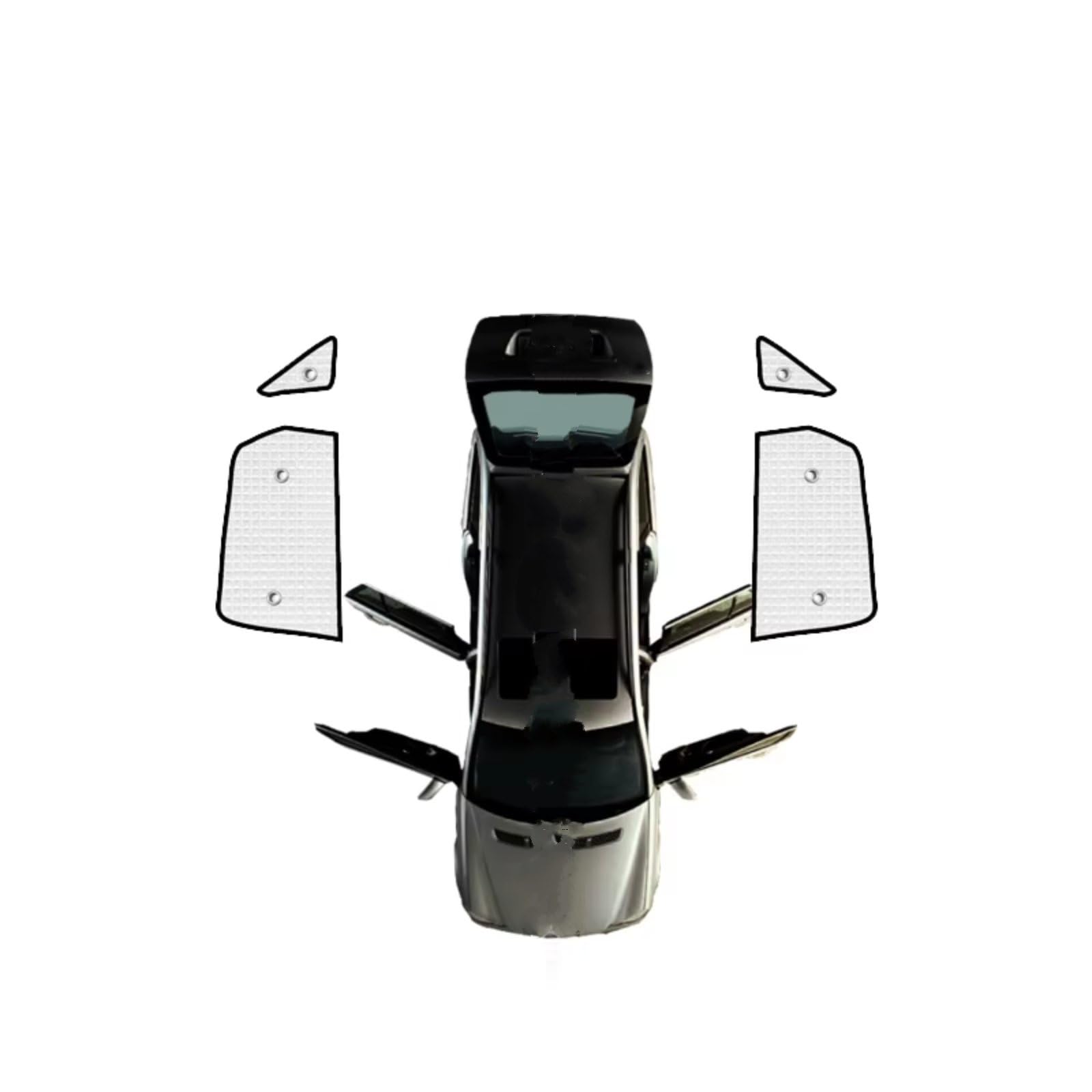 Sonnenschutz Auto Für Ford Für KUGA MK3 Für CX482 Autofenster Windschutzscheiben-Sonnenschutz UV-Schutzreflektor Sonnenschutz Auto Sonnenblende Frontscheibenabdeckung(Rear Windows) von Ropaix