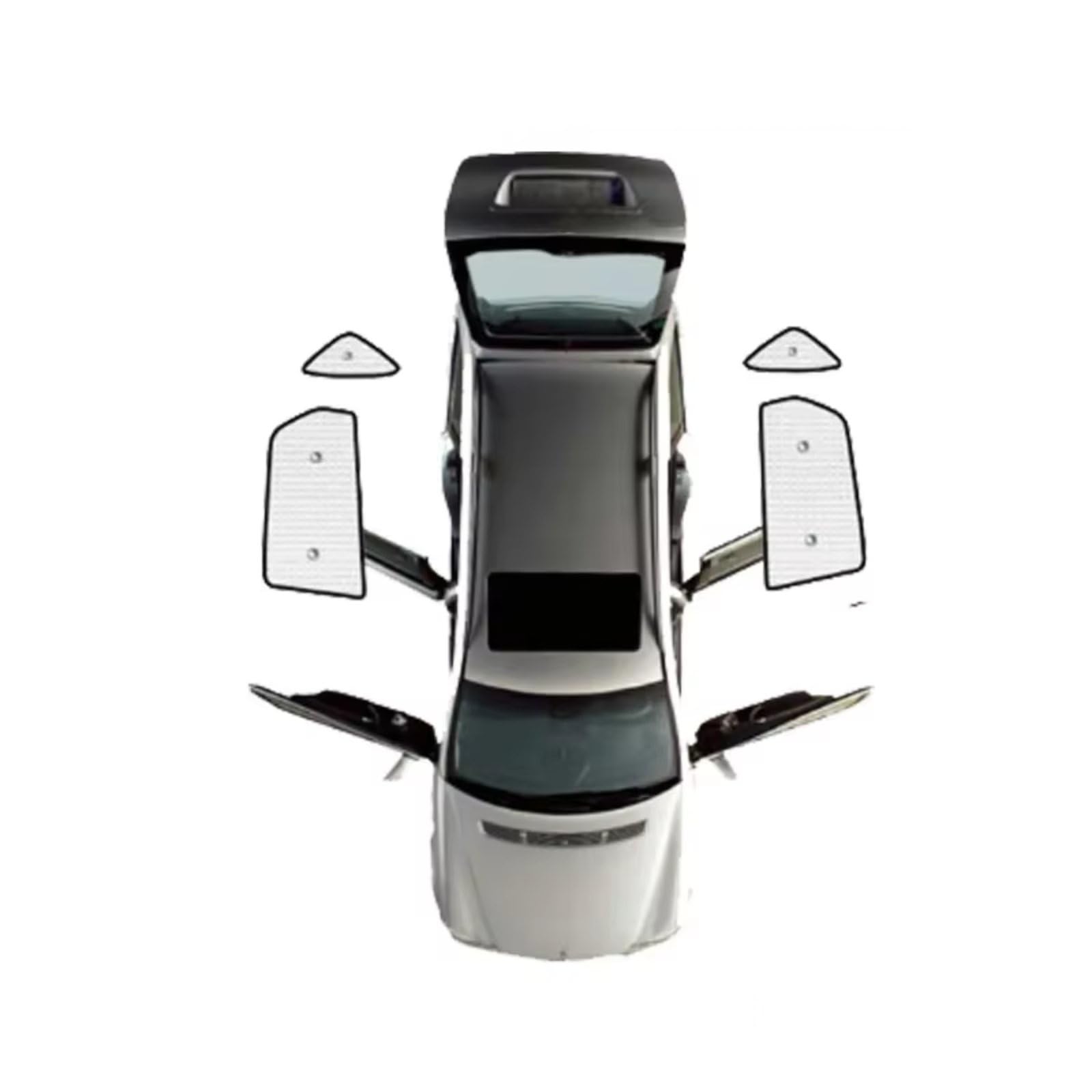 Sonnenschutz Auto Für Hyundai Für Tucson Für NX4 L Für LWB Anti-UV-Sonnenschutzfenster-Sonnenschutzabdeckungen Auto-Sonnenblendenabdeckung Frontscheibenabdeckung(Rear Windows) von Ropaix