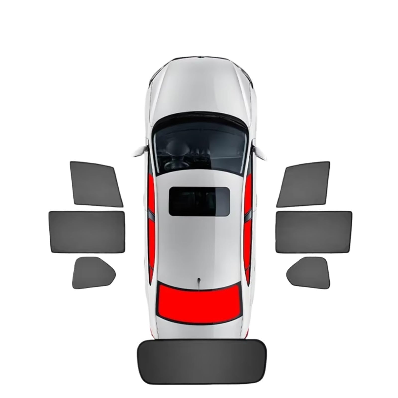 Sonnenschutz Auto Für KIA Für Karneval Für Passagier KA4 2021 2022 2023 2024 Fenster-Sichtschutzvorhang Magnetischer Auto-Heckscheiben-Sonnenschutz Frontscheibenabdeckung(7 x Whole Set) von Ropaix