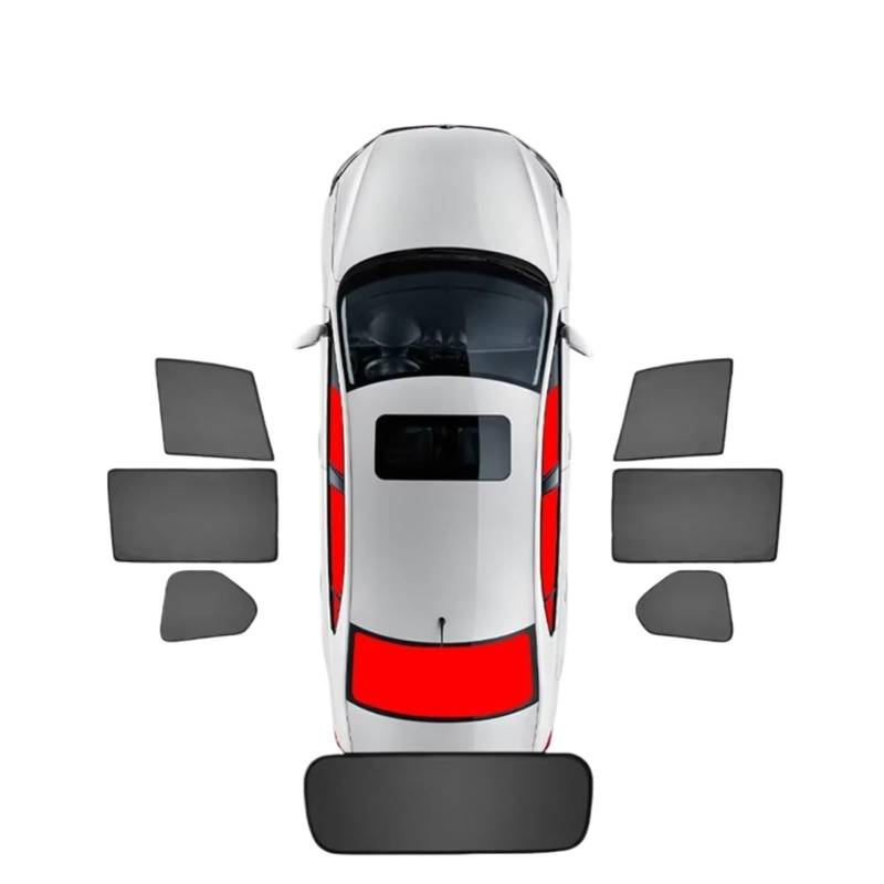Sonnenschutz Auto Für KIA Für Karneval Für Passagier KA4 2021 2022 2023 2024 Fenster-Sichtschutzvorhang Magnetischer Auto-Heckscheiben-Sonnenschutz Frontscheibenabdeckung(7 x Whole Set) von Ropaix