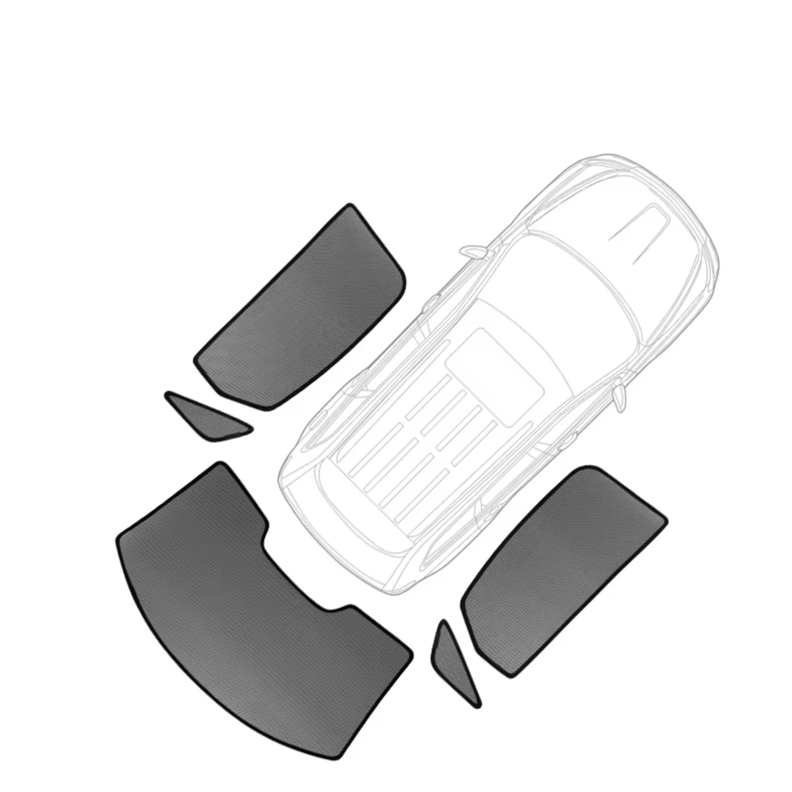 Sonnenschutz Auto Für Q5 FY 2018-2023 2024 Autofenster Sonnenschutz Fahrzeug Vorhang Sonnenschutz Visier Net Mesh Solar Protect Frontscheibenabdeckung(5 X Rear) von Ropaix