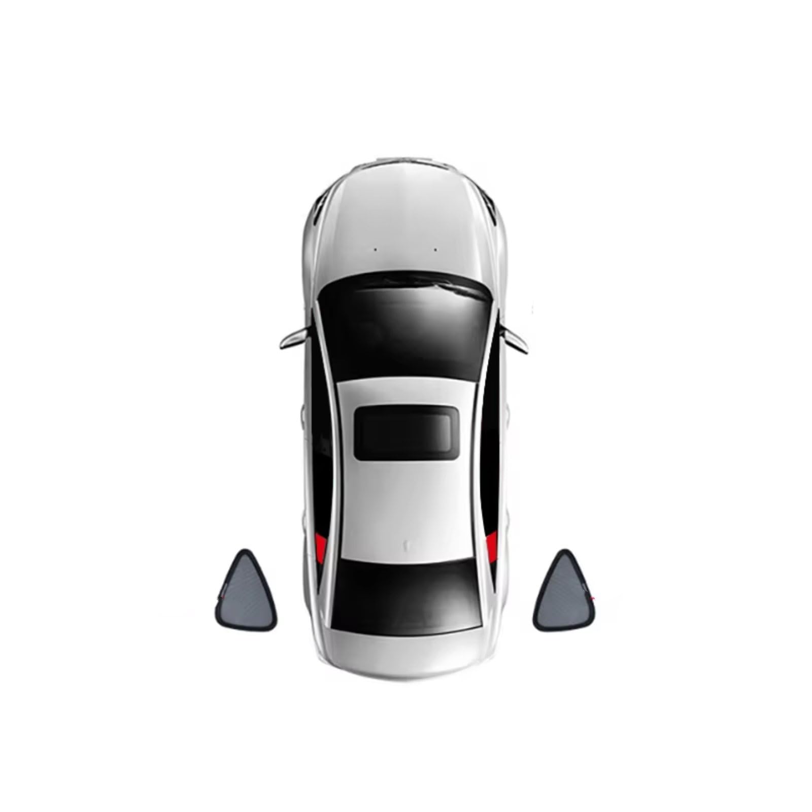 Sonnenschutz Auto Für Toyota Für Prius Für XW30 Magnetischer Autosonnenschutz Frontscheibenvorhangabdeckung Hinteres Seitenfensternetz Sonnenschutzvisier Frontscheibenabdeckung(2 x Trian) von Ropaix