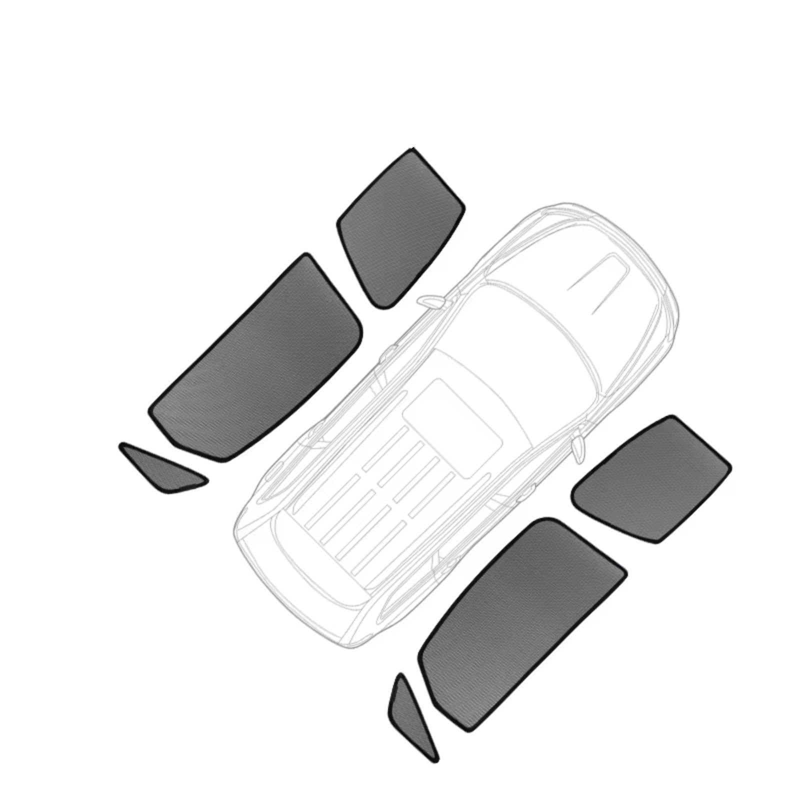 Sonnenschutz Auto Für Toyota Für Sienna XL40 2021-2024 Magnetischer Autosonnenschutz Frontscheibenvorhang Heckscheibenvorhang Sonnenschutzschild Frontscheibenabdeckung(6 x Side Windows) von Ropaix