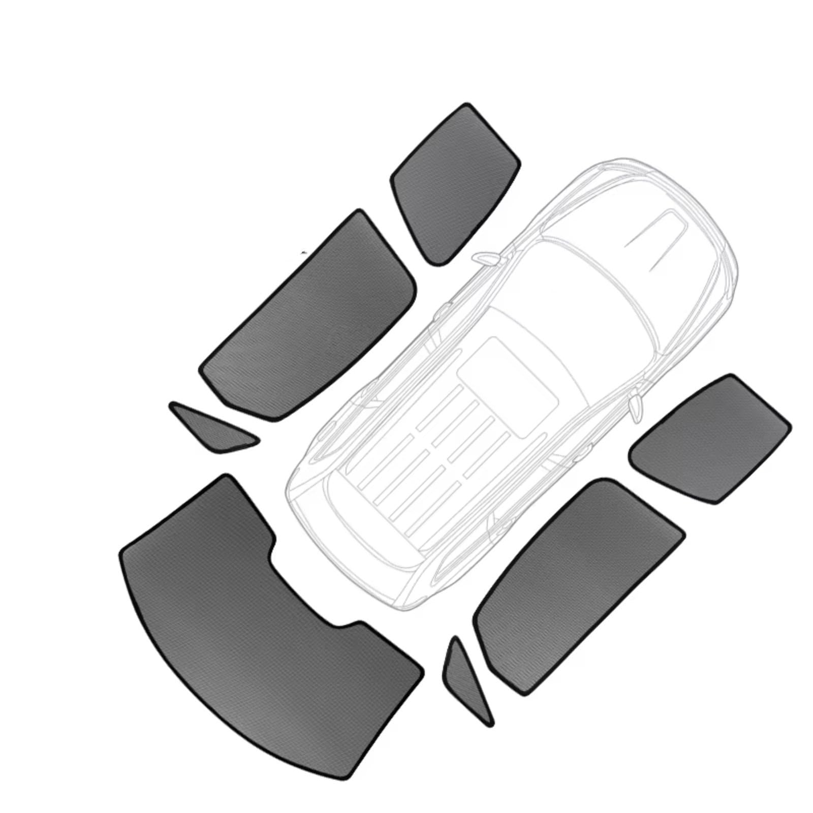 Sonnenschutz Auto Für Toyota Für Sienna XL40 2021-2024 Magnetischer Autosonnenschutz Frontscheibenvorhang Heckscheibenvorhang Sonnenschutzschild Frontscheibenabdeckung(7 Piece) von Ropaix