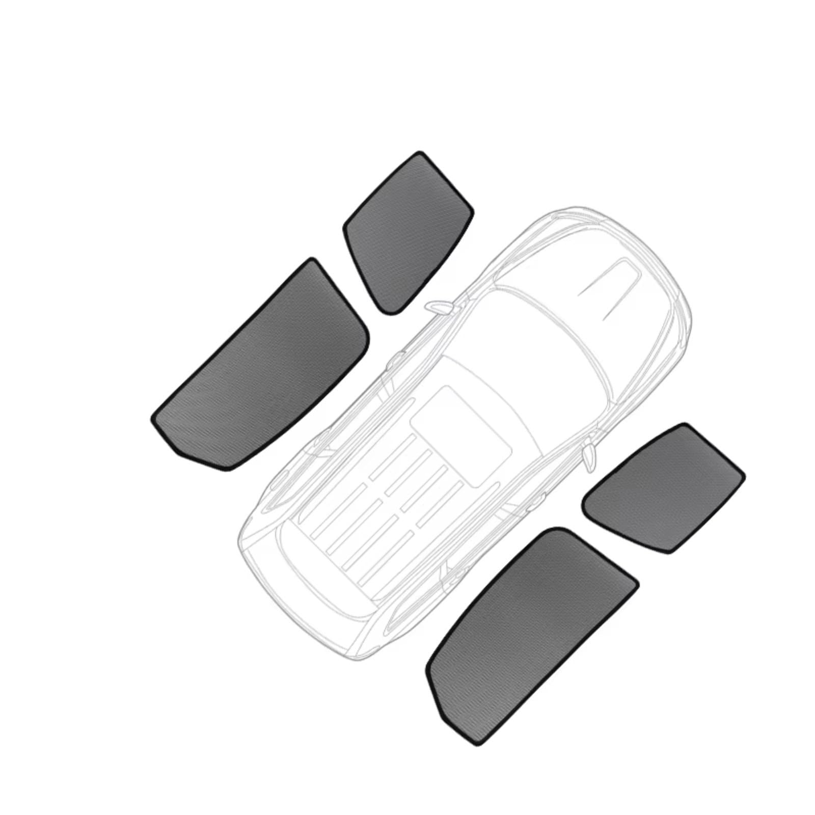 Sonnenschutz Auto Für VW Für ID.4 ID4 2020 2021 2022 2023 2024 Magnetischer Auto-Sonnenschutzschild Frontscheibenvorhang Seitenfenster Sonnenschutz Frontscheibenabdeckung(4 x Side Windows) von Ropaix