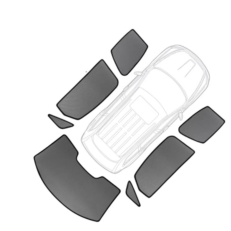 Sonnenschutz Auto Für X7 G07 2019-2023 2024 Auto Sonnenschutz Visier Frontscheibe Vorhang Rückseite Fenster Sonnenschutz Schild Frontscheibenabdeckung(7 Piece) von Ropaix