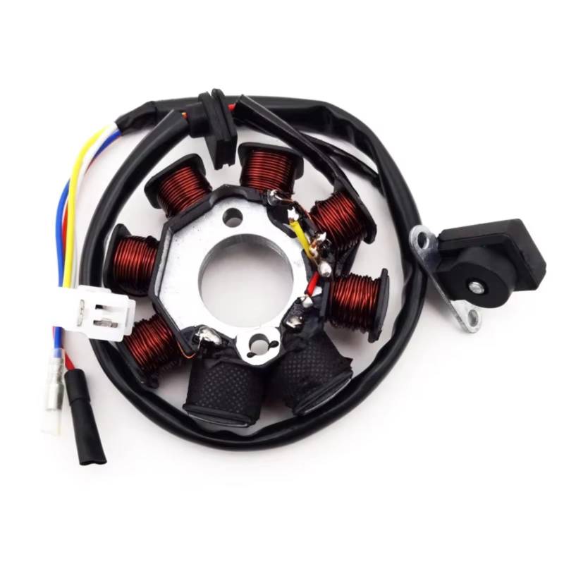 Stator Zündspule Für GY6 49cc 50cc Moped Roller Stator Spule 8 Spulen Magneto Stator Motorrad Stator Spule von Ropaix