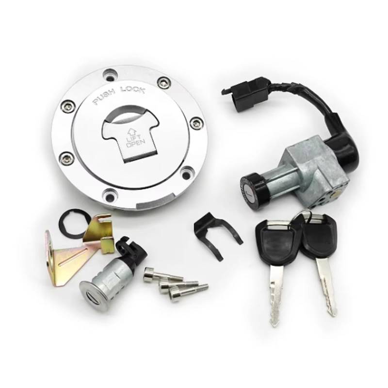 Zündschloss Motorrad Für CB190R CBF190R Motorrad Tankdeckel Schloss Zündschloss Schloss Set Sitz Schloss Set Mit Schlüssel Zündschalterbaugruppe(B) von Ropaix