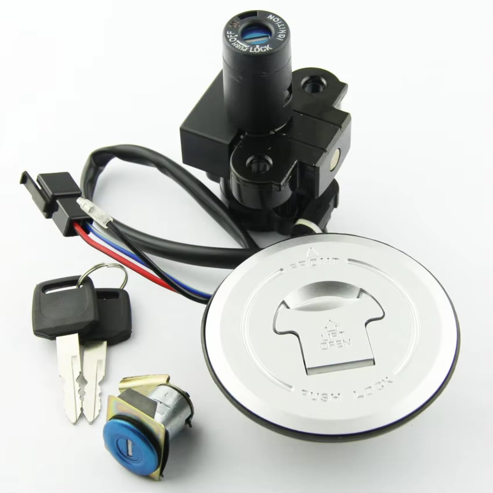 Zündschloss Motorrad Für CB250 Für Hornet Für FMX650 2005-2006 Motorzubehör Motorrad-Tankdeckel Zündschalter Sitzschloss Mit Schlüsselsatz Zündschalterbaugruppe Zündschloss Motorrad Für CB250 Für Hornet Für FMX650 2005-2006 Motorzubehör Motorrad-Tankdeckel Zündschalter Sitzschloss Mit Schlüsselsatz Zündschalterbaugruppe von Ropaix