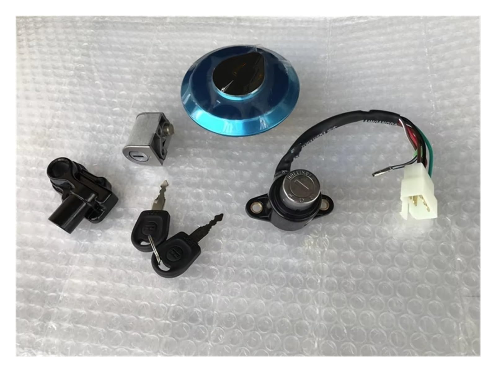 Zündschloss Motorrad Für CBT125 CB125T CBT 125 CM125 Motorrad Zündschloss Tankdeckel Helm Sitzschloss Schlüsselsatz Zündschalterbaugruppe(Full Set) von Ropaix