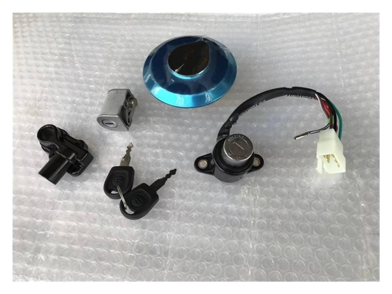 Zündschloss Motorrad Für CBT125 CB125T CBT 125 CM125 Motorrad Zündschloss Tankdeckel Helm Sitzschloss Schlüsselsatz Zündschalterbaugruppe(Full Set) von Ropaix