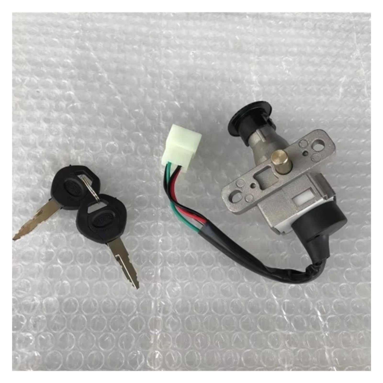 Zündschloss Motorrad Für Jog 100cc Gy6 125 Cc 100 125 Motorrad Roller Jog 100 2 Draht 4 Draht Elektrische Zündung Schalter Lock Set Power Türschloss Zündschalterbaugruppe(4 Wire) von Ropaix