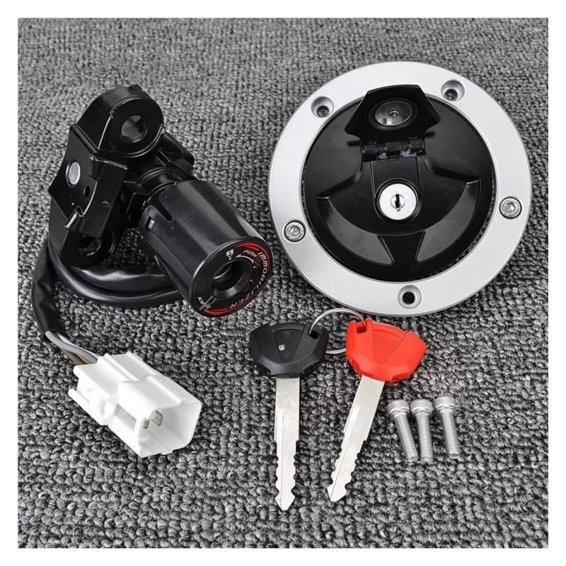 Zündschloss Motorrad Für Kawasaki ZX1400 EX650 EX400 Für Ninja ZX14R 650 400R ER650 ER6N EX650 ER6F Zündschloss Tankdeckel Sitzschloss Schlüsselsatz Zündschalterbaugruppe von Ropaix