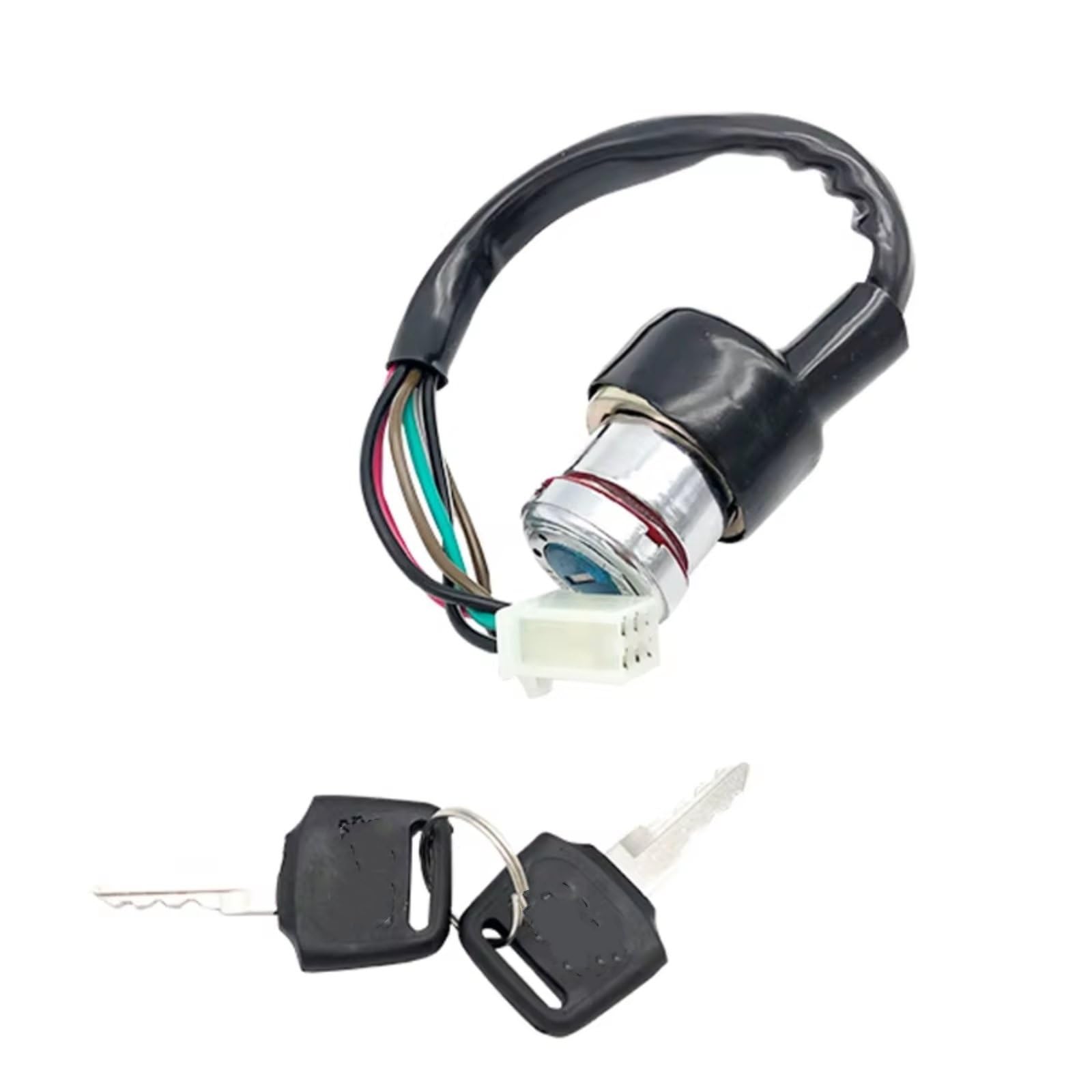Zündschloss Motorrad Für Suzuki GN125 GN125H GN125F HJ150 HJ125-8-8E 4-6-Drähte Tankdeckel Abdeckung Schlösser Motorrad Zündschlüssel Zündschalterbaugruppe(GN125 Switch 4 Wires) von Ropaix
