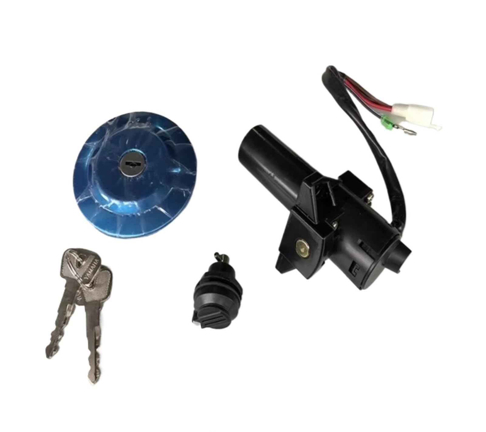 Zündschloss Motorrad Für YBR 125 YB 125 YB125 YBR125 2002-2013 Motorrad Roller Zündschloss Schloss Kraftstoff Tankdeckel Schloss Schlüssel Set Zündschalterbaugruppe(YBR125) von Ropaix