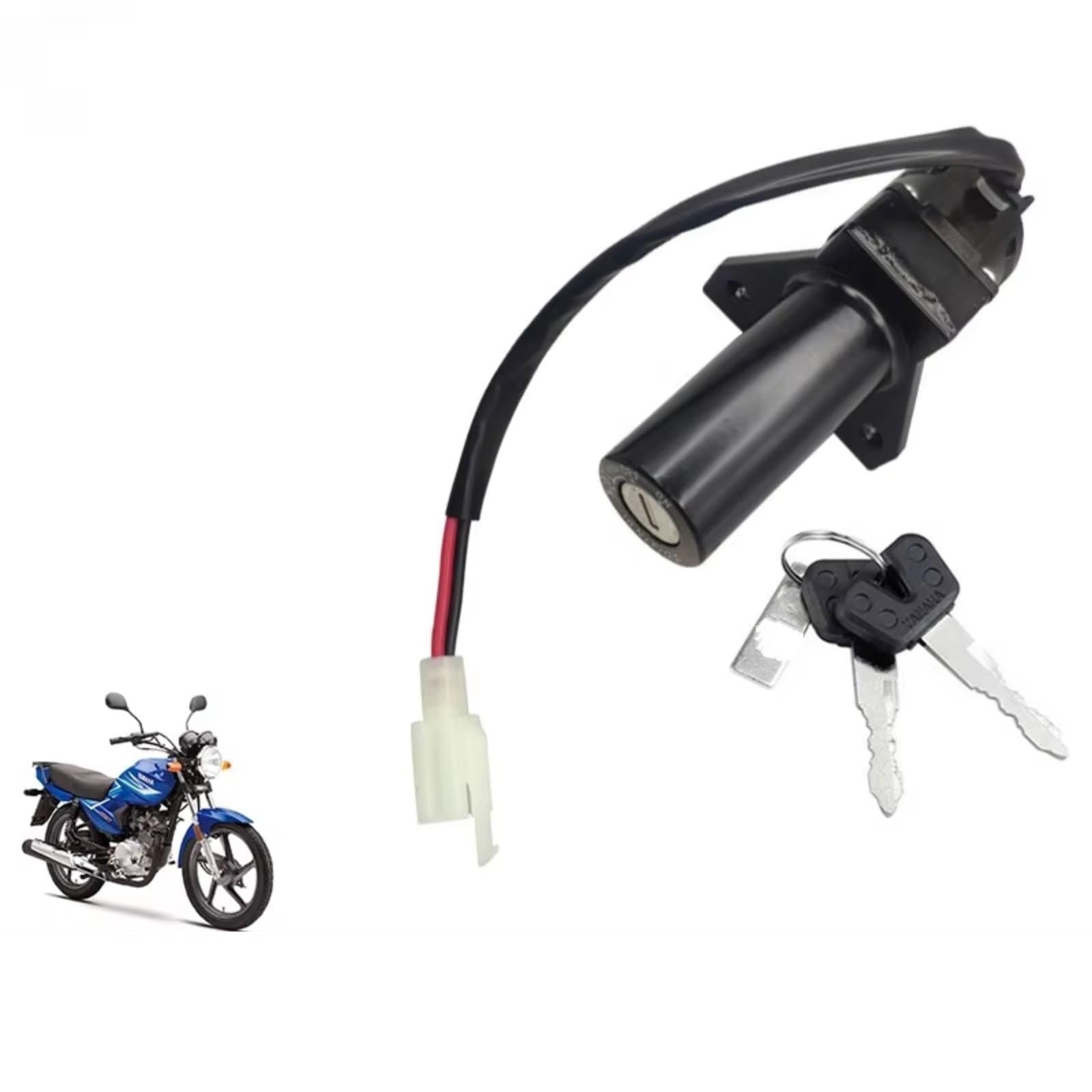 Zündschloss Motorrad Für YBR125 JYM125 2006-2012 Hauptschalter Starter Motorrad Zündschlüssel Tankdeckel Seitendeckel Schloss Zündschalterbaugruppe(YBR125) von Ropaix