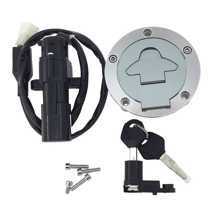 Zündschloss Motorrad Für YZF-R25 R3 2015 2016 2017 2018 2019 Motorrad Zündschlüsselschalter Sitzschloss Tankdeckel Abdeckungssatz Zündschalterbaugruppe von Ropaix