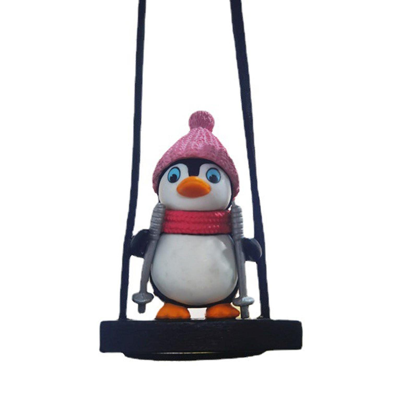 Auto-Pinguin-Schaukel | Rückspiegel lustig Harz Ornament Anhänger | Auto Ornament Home Decor Zubehör Schwingender Pinguin Rosixehird von Rosixehird