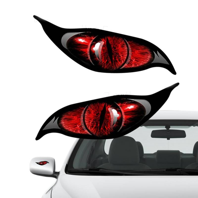 Auto-Seitenspiegel-Aufkleber | Auge Auto Aufkleber Spiegel Aufkleber,2 Stück erschreckende Autoaufkleber für Nachtfahrten Rosixehird von Rosixehird
