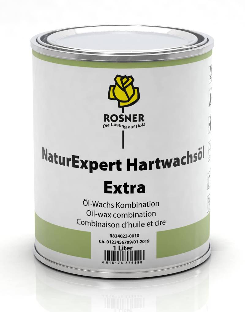 Rosner NaturExpert Hartwachsöl Extra 1L,Hartöl,Wachs,Holz,Veredelung von Rosner
