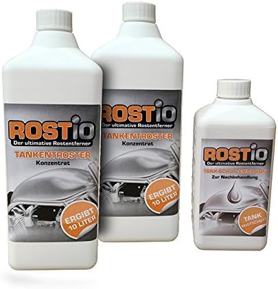 2 Liter Rostio Tankentroster + 500ml Tank-Schutzemulsion Tankversiegelung Set - Tankentrostung leicht gemacht von Rostio