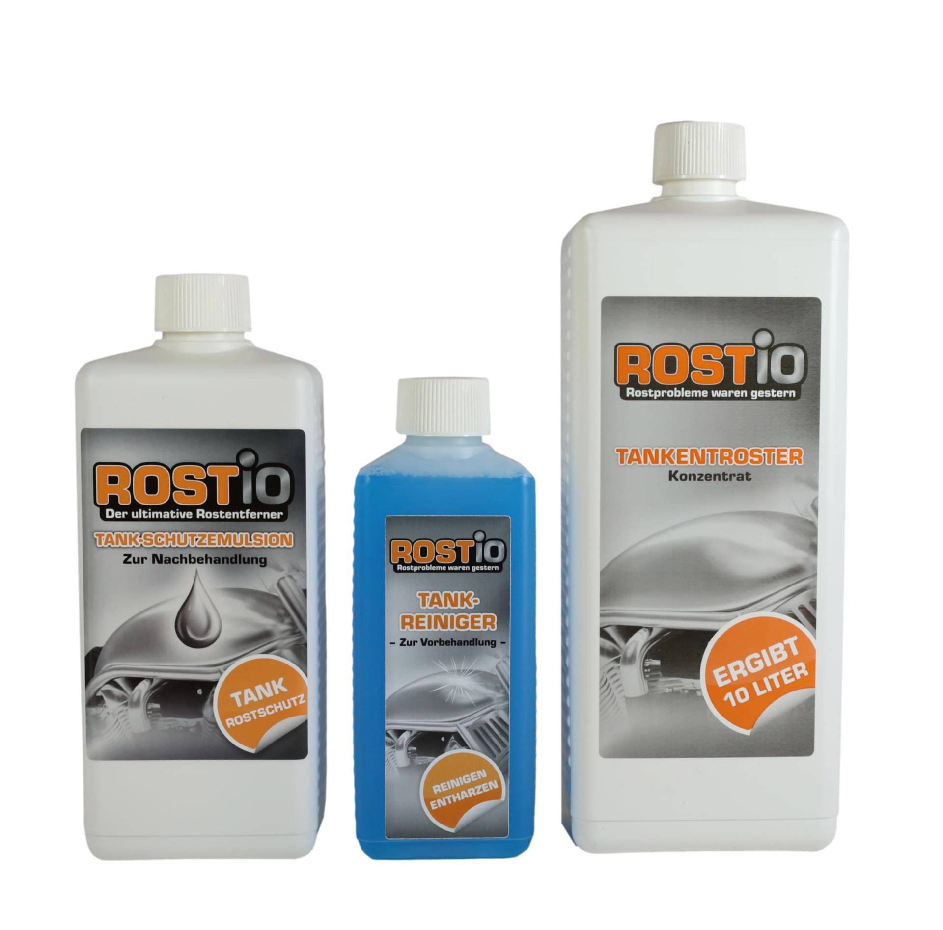 Rostio 1 Liter Tankentroster Plus 500ml Tankreiniger und 250 ml Tankversiegelung von Rostio