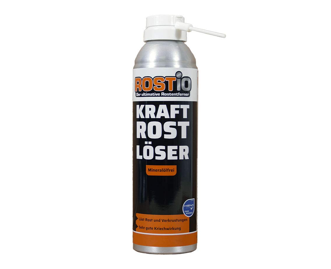 Rostio Kraft Rostlöser Spray | Extrem Kraft Profi Rostlöser für Schrauben | Muttern | Auto | Fahrrad (1 Stück) von Rostio