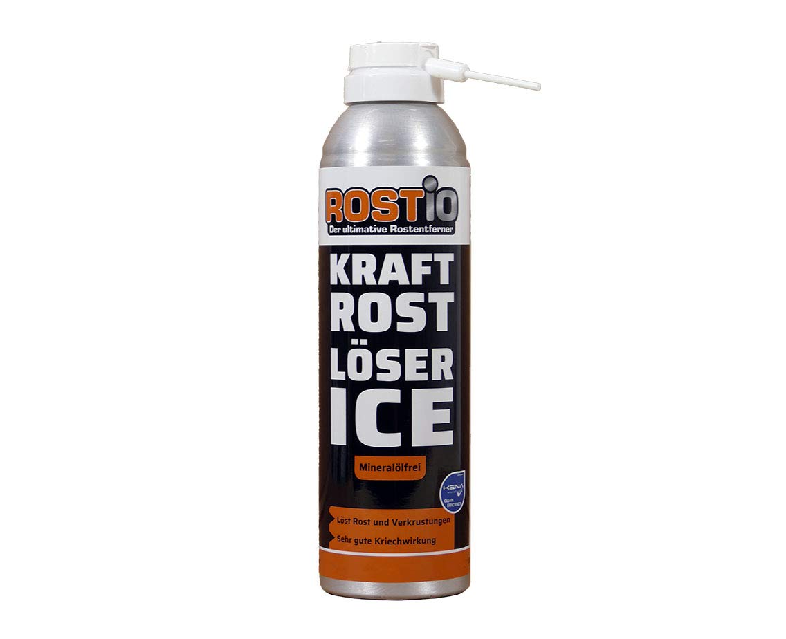 Rostio Kraft Rostlöser Spray Ice | Extrem Kraft Profi Rost-löser EIS für Schrauben | Muttern | Auto | Fahrrad (1 Stück) von Rostio