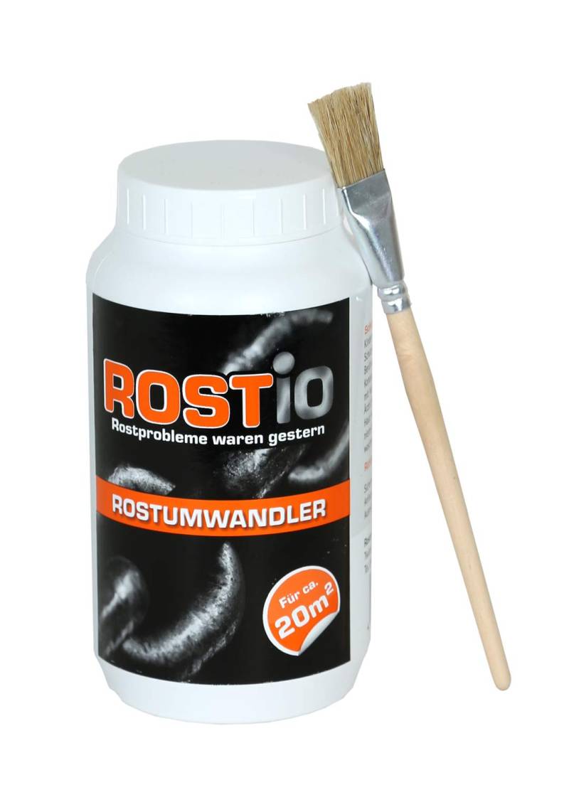 Rostio Rostumwandler & Grundierung | Hocheffektiver Rostkonverter mit Pinsel | 1 Liter (1 Stück) von Rostio