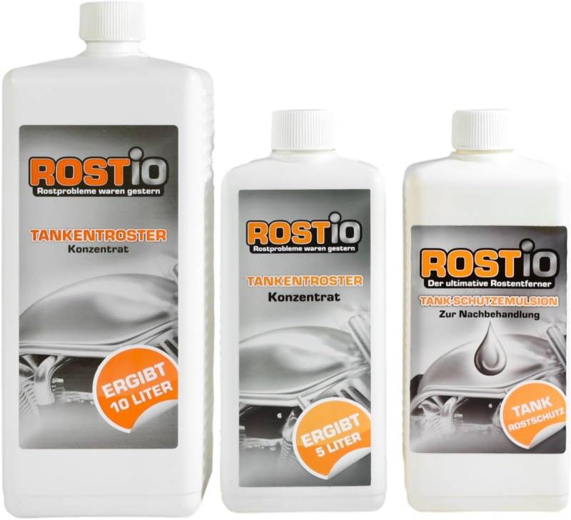 Rostio Tankentroster 1,5 Liter Plus 500ml Tank - Schutzemulsion Tankentrostung von Rostio