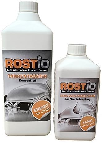 Rostio Tankentroster 1 Liter Plus Tank - Schutzemulsion Tankversiegelung Set Tankentrostung von Rostio