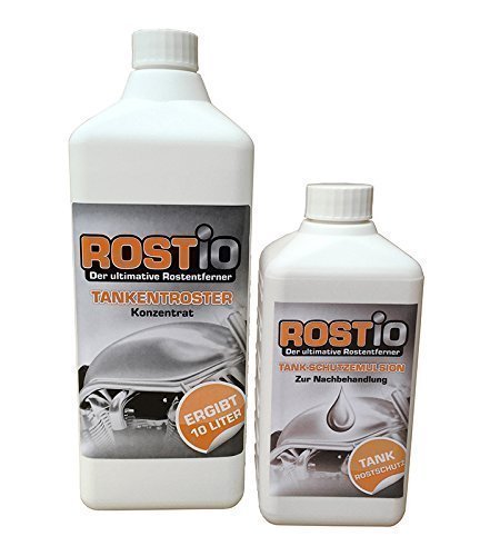 Rostio Tankentroster 1 Liter Plus Tank - Schutzemulsion Tankversiegelung Set Tankentrostung von Rostio