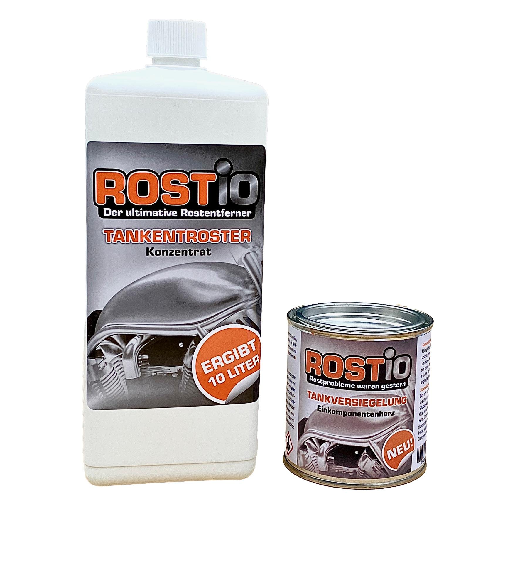 Rostio Tankentroster Set - 1 Liter Konzentrat + 250ml Tankversiegelung von Rostio