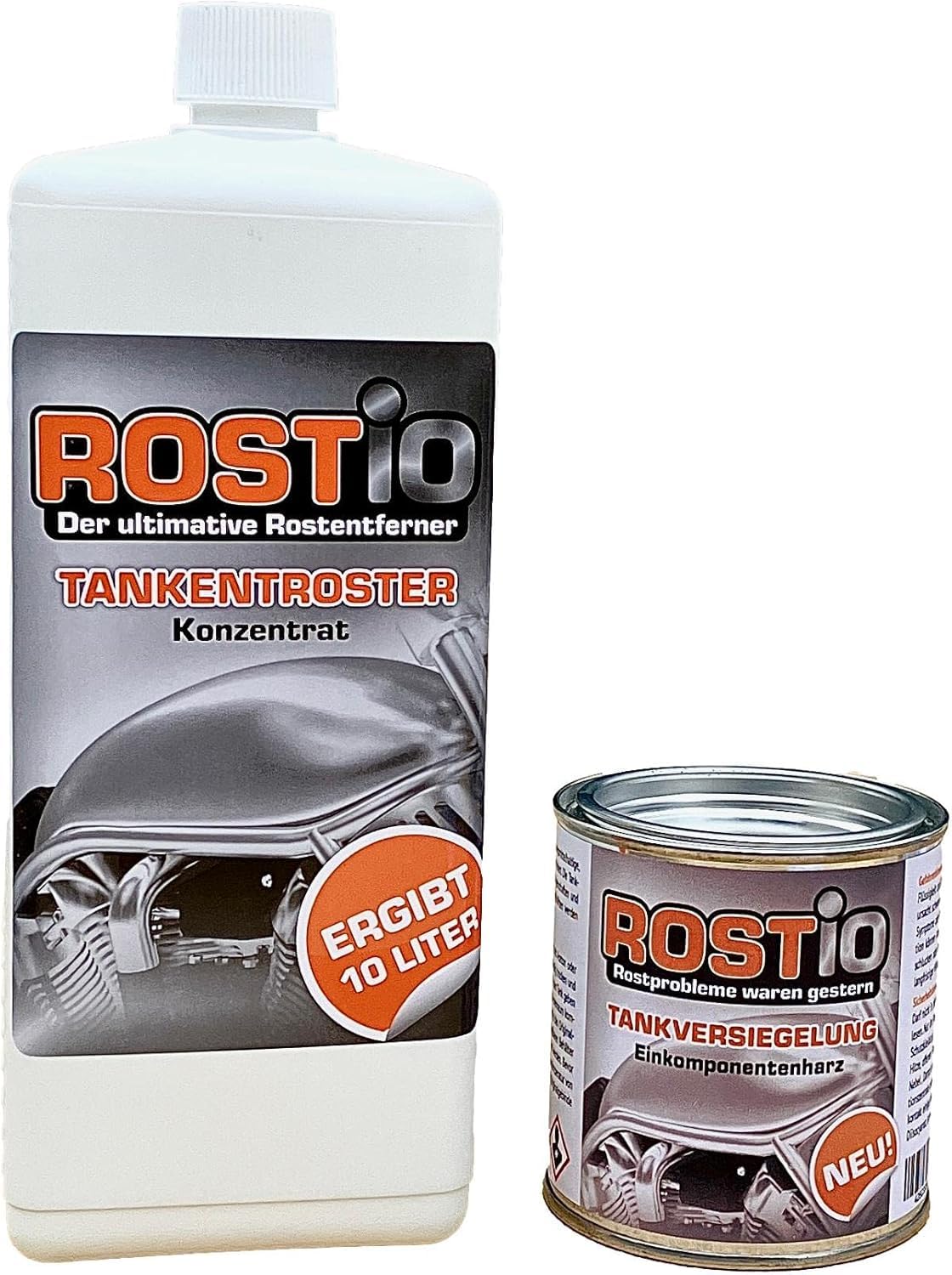 Rostio Tankentroster Set - 1 Liter Konzentrat + 250ml Tankversiegelung von Rostio