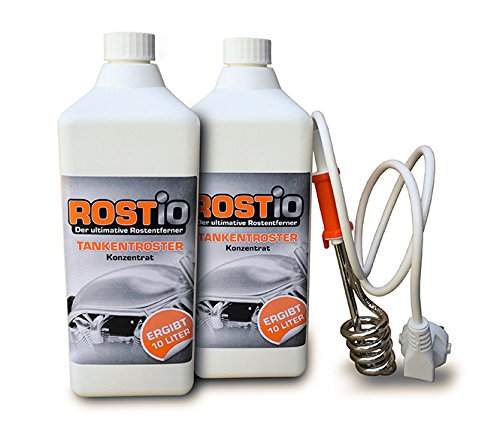 Rostio Tankentroster Set - 2 x 1 Liter Tankentrostung Konzentrat mit Tauchsieder von Rostio