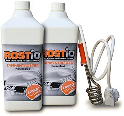 Rostio Tankentroster Set - 2 x 1 Liter Tankentrostung Konzentrat mit Tauchsieder von Rostio