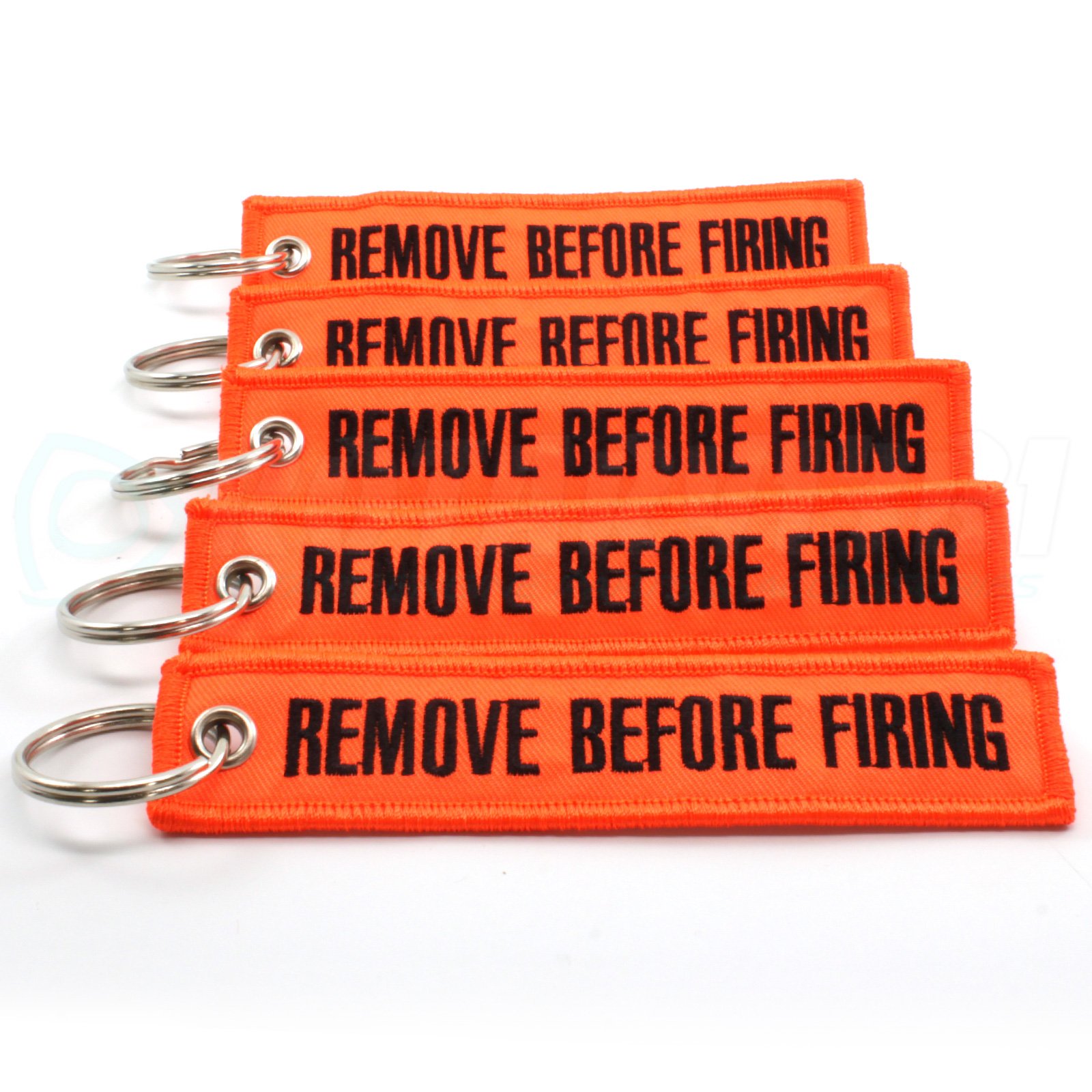Remove before Feuern Schlüsselanhänger – Neon Orange/Schwarz – 5 X Remove before Feuern Schlüsselanhänger – Neon Orange/Schwarz – 5 X von Rotary13B1